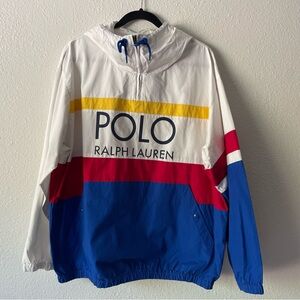 NWT Polo Ralph Lauren men’s big print preppy windbreaker pullover, size large